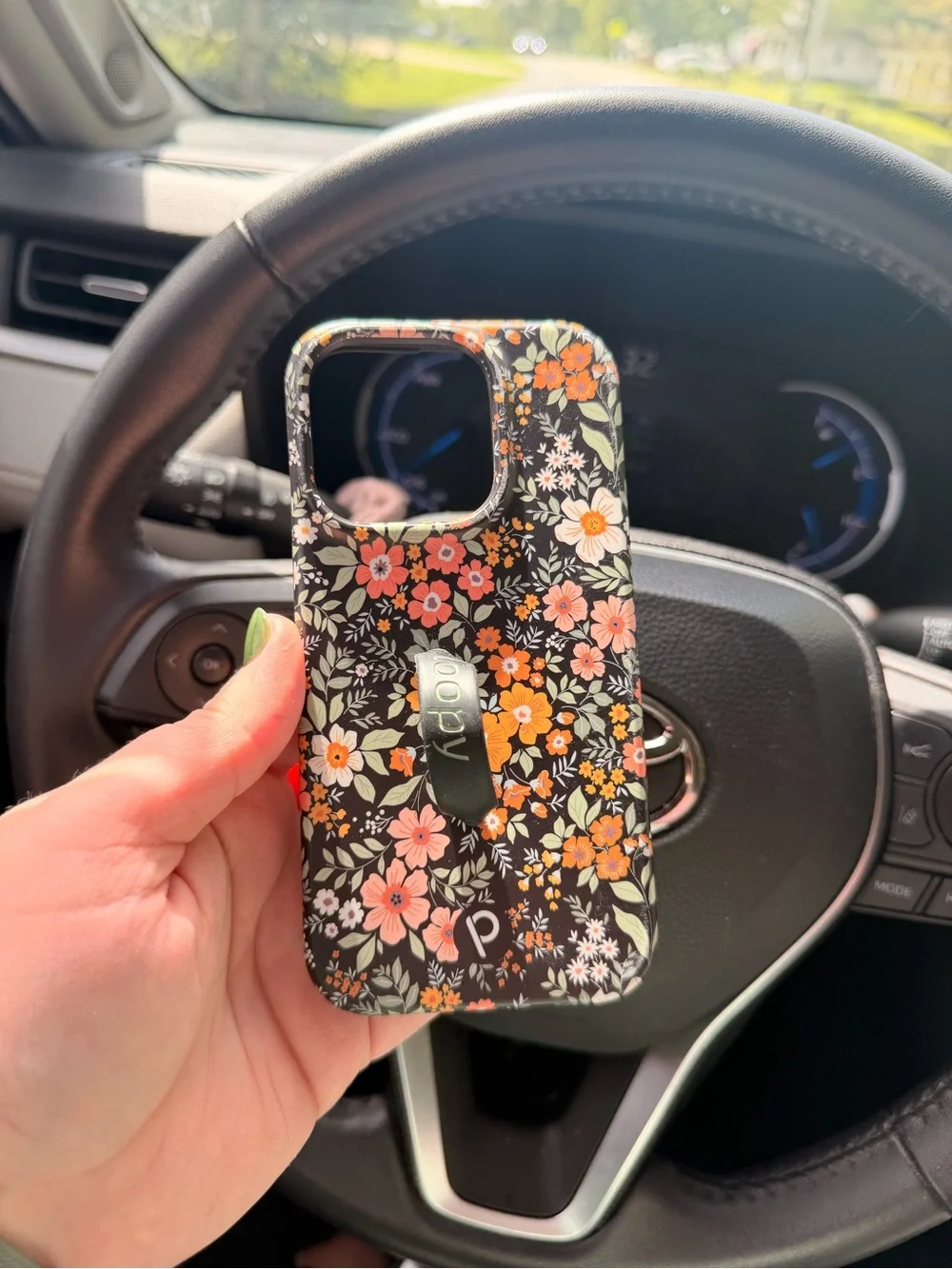 iPhone 14 Floral loopy Phone Case - right handed